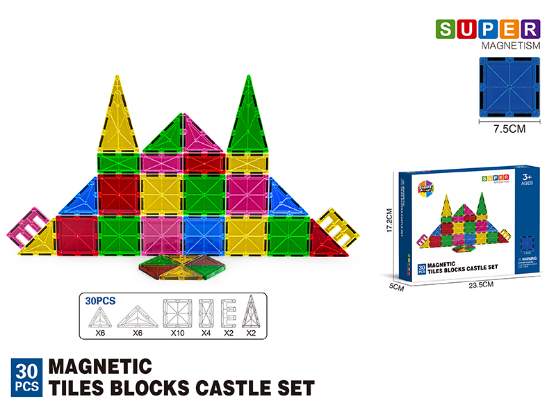 7.5CM Magnetic Tiles Building Blocks  30PCS