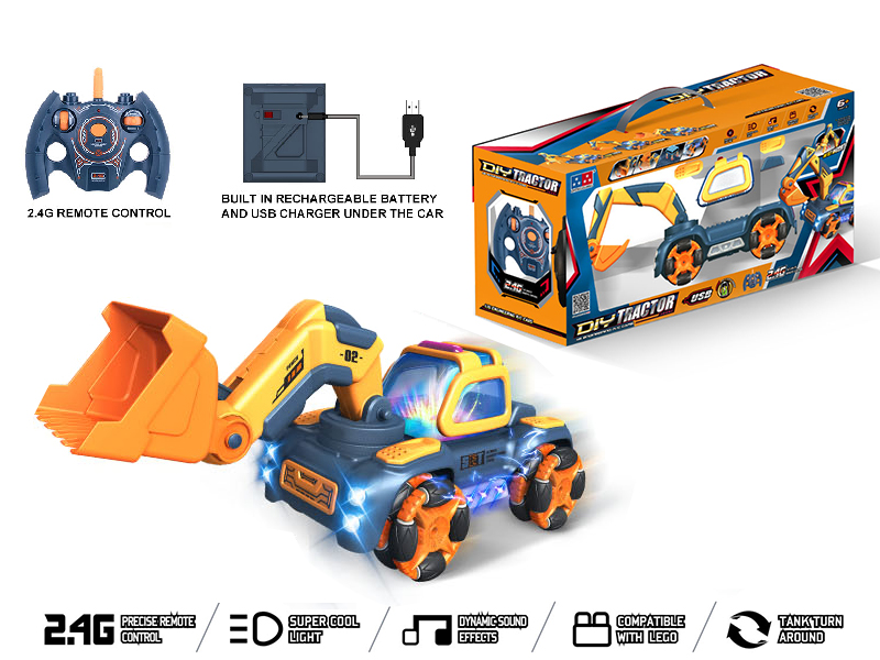 1:18 2.4G Remote Control DIY Engineering Truck