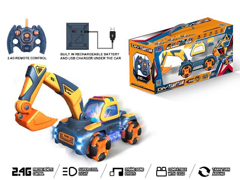 1:18 2.4G Remote Control DIY Engineering Truck