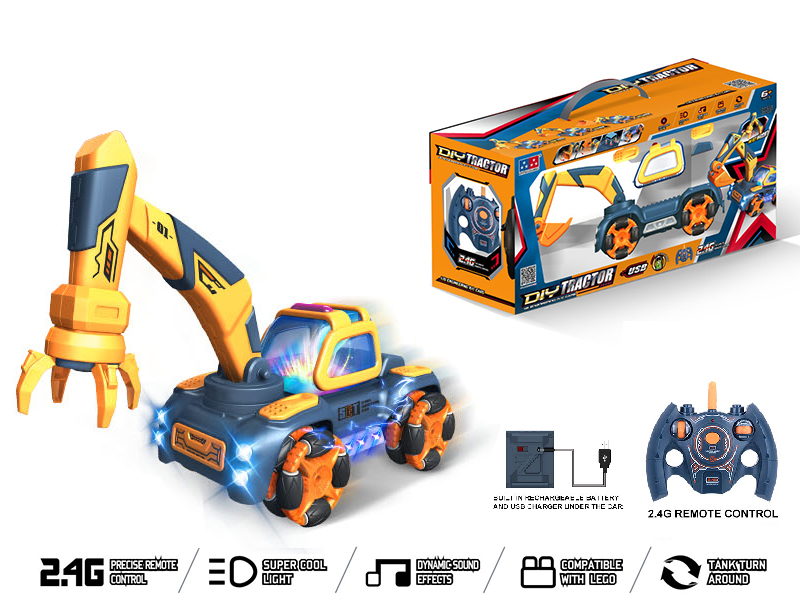 1:18 2.4G Remote Control DIY Engineering Truck