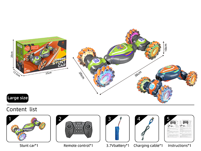 1:12 8-Channel Remote Control Stunt Twist Car(Mecanum Wheel)