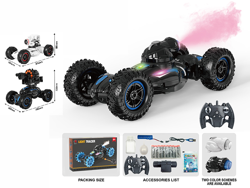 Remote Control Spray Stunt Tank(Soft Bullet & Bubble 2 In 1, Off-Road Tyre)