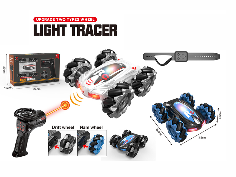 2.4G Dual Remote Control Double-Sided Stunt Car(Two Types Wheel)