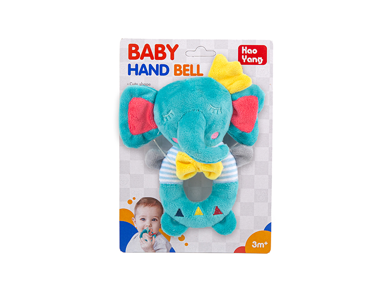 Plush Elephant Baby Hand Bell