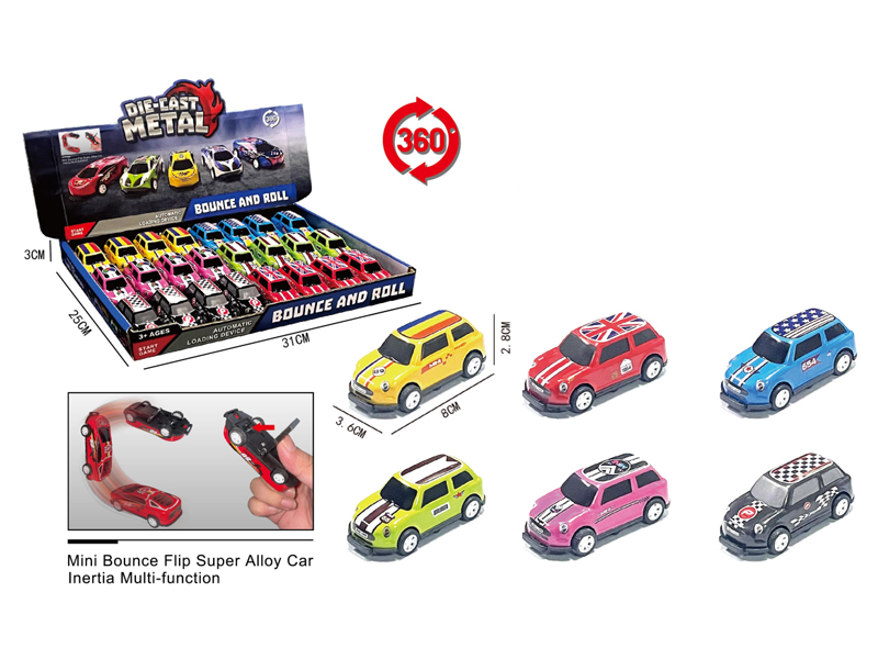 24PCS Pull Back Collision Bouncing Vehicle