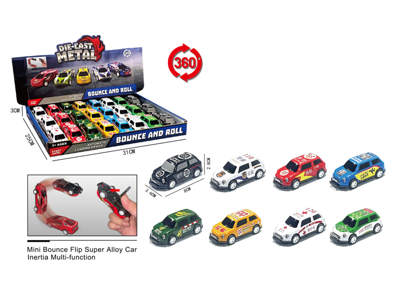 24PCS Pull Back Collision Bouncing Vehicle