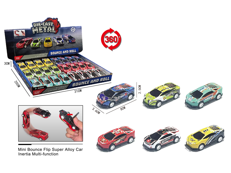 24PCS Pull Back Collision Bouncing Vehicle