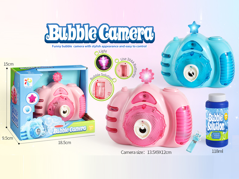 Camera Bubble Machine With Light