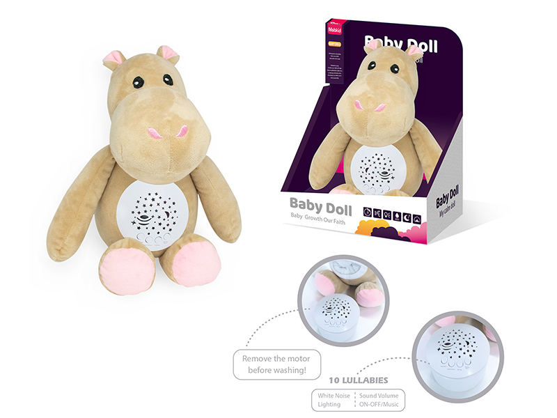 Baby Plush Doll Soothing Toys(Hippo)