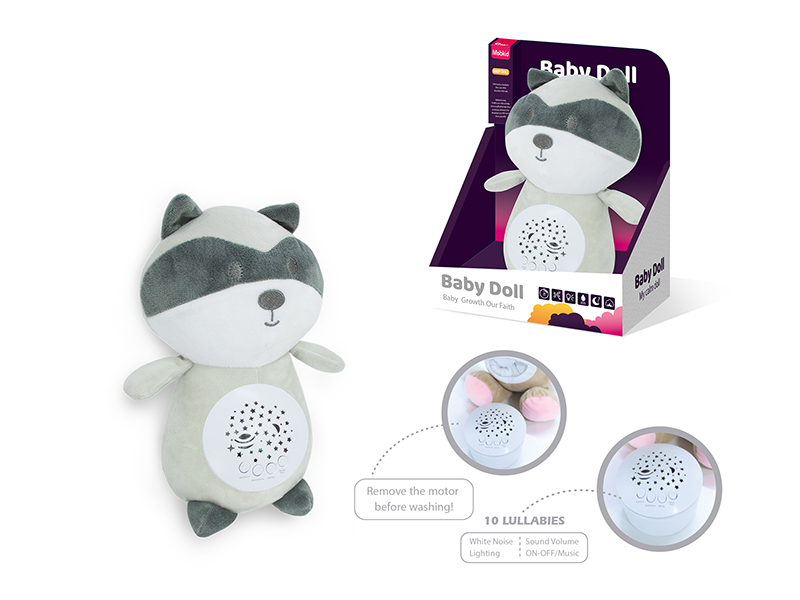 Baby Plush Doll Soothing Toys(Raccoon)