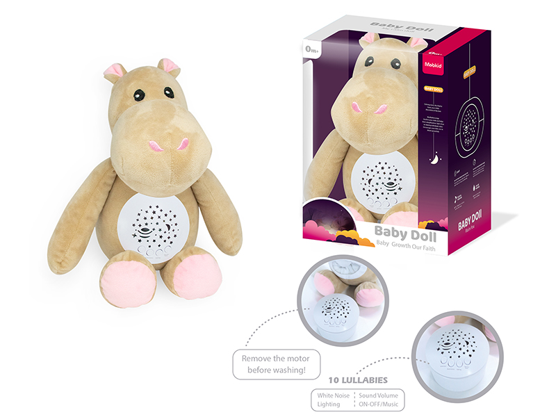 Baby Plush Doll Soothing Toys(Hippo)