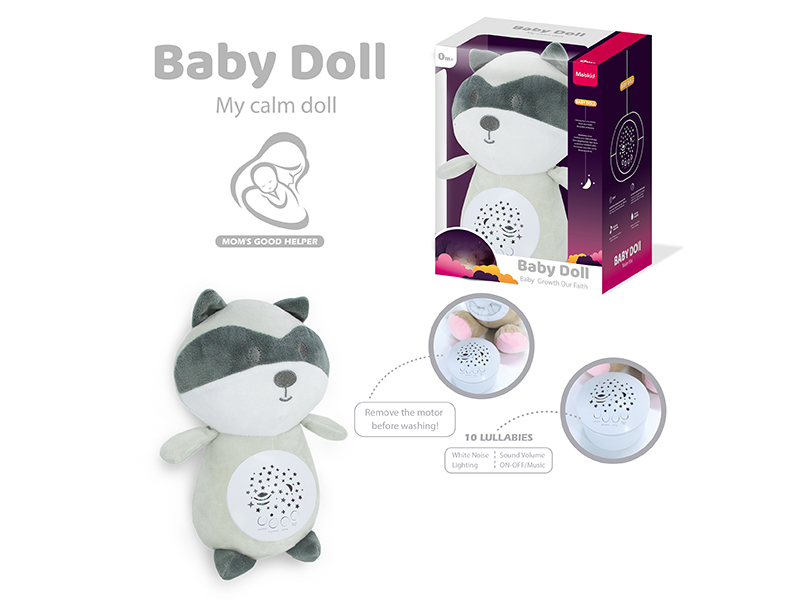 Baby Plush Doll Soothing Toys(Raccoon)