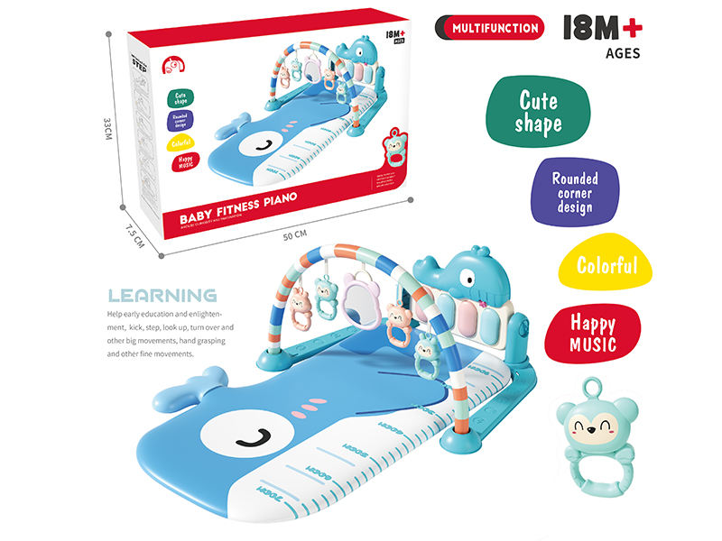 Whale Pedal Piano Fitness Blanket