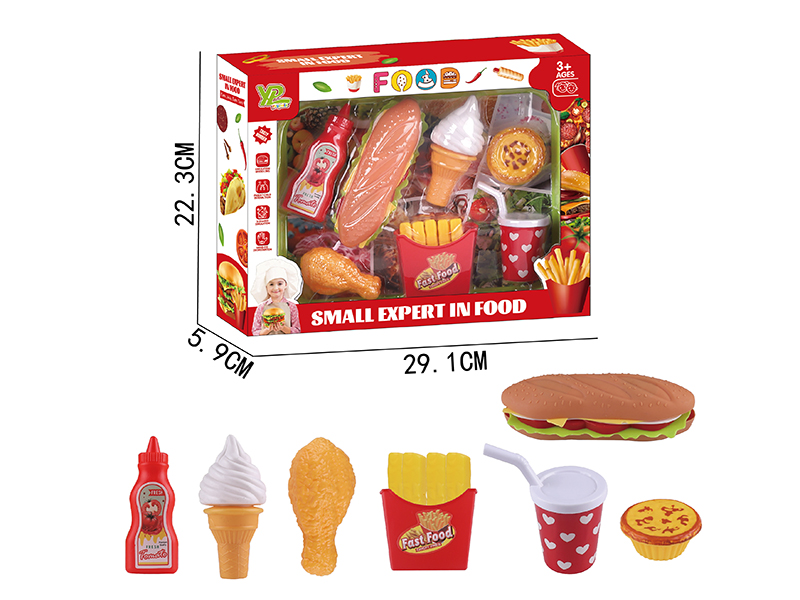 Hot Dog French Fries Fast Food Set