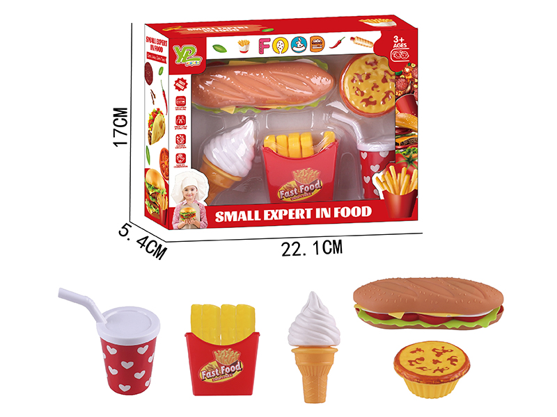 Hot Dog French Fries Fast Food Set