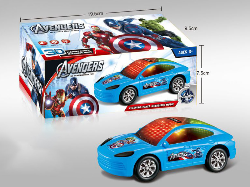 B/O Go And Bump 3D Captain America Racing Car With Light And Music