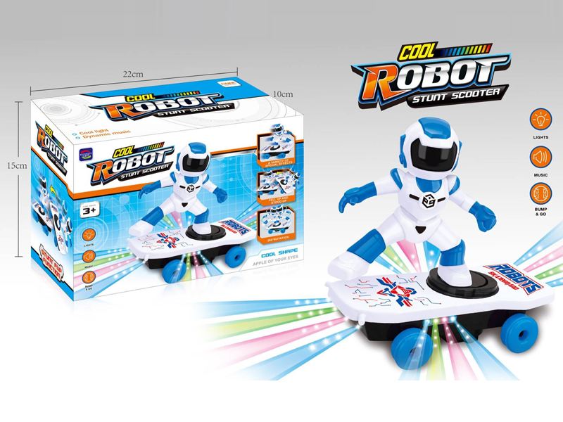 B/O Go And Bump Robot Stunt Scooter With Light And Music