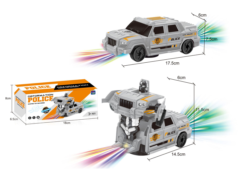 B/O Go And Bump Transformed Police Vehicle 2 With Light And Music