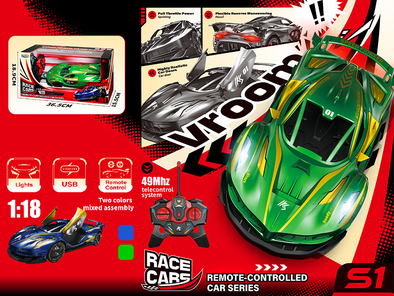 1:18 Remote Control Ferrari Racing Car(4-Channel)49Mhz