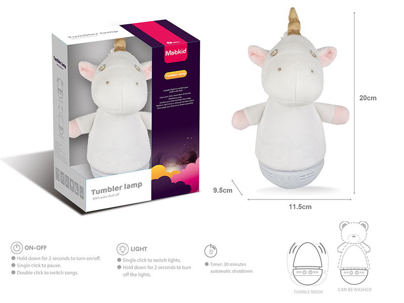 Baby Soothing Toys Plush Tumbler(Unicorn)