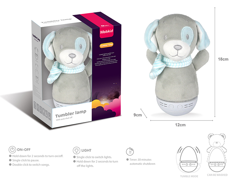 Baby Soothing Toys Plush Tumbler(Dog)