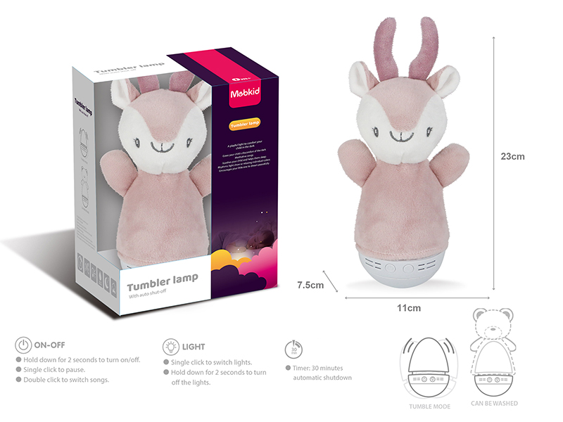 Baby Soothing Toys Plush Tumbler(Reindeer)