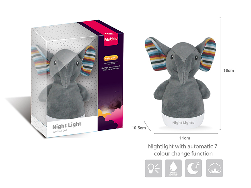Baby Soothing Toys Night Light(Plush Elephant)