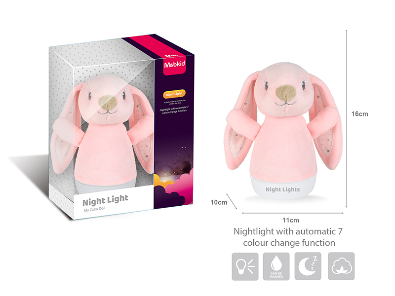 Baby Soothing Toys Plush Night Light(Rabbit)