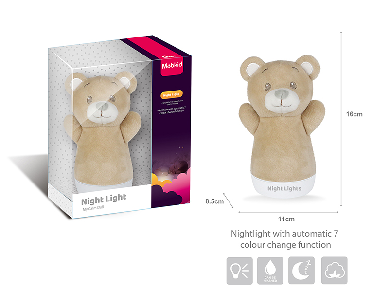 Baby Soothing Toys Plush Night Light(Teddy Bear)