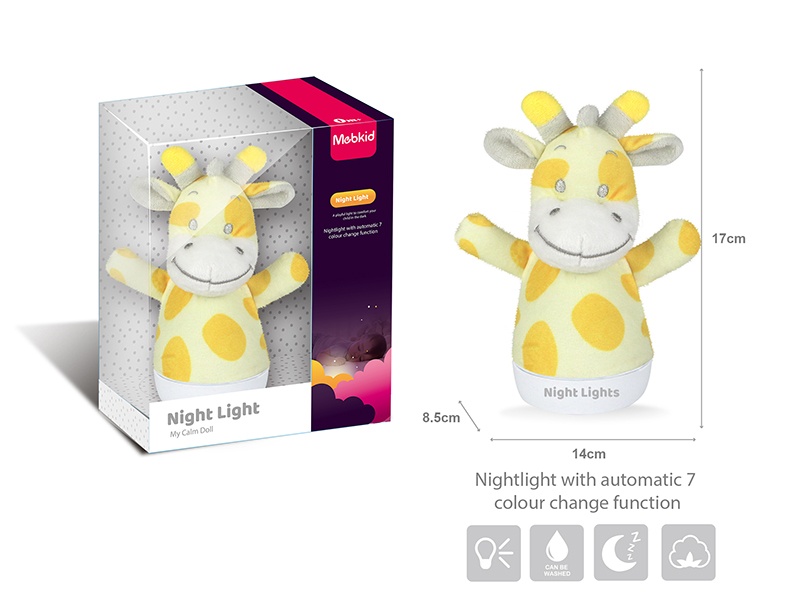 Baby Soothing Toys Plush Night Light(Giraffe)