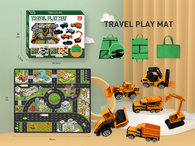 Travel Play Mat Portable Storage Bag - Alloy Engineering Truck Scene