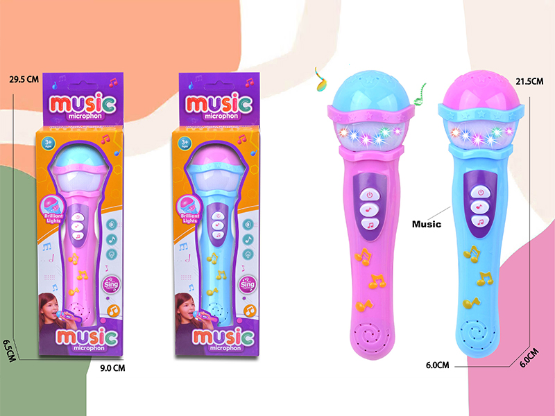 Microphone With Light And Music