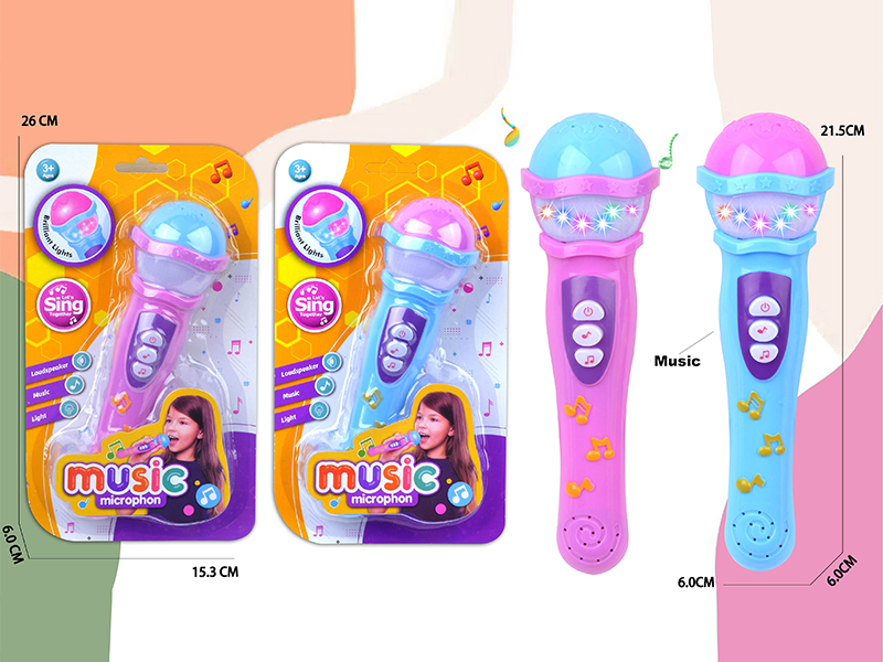 Microphone With Light And Music