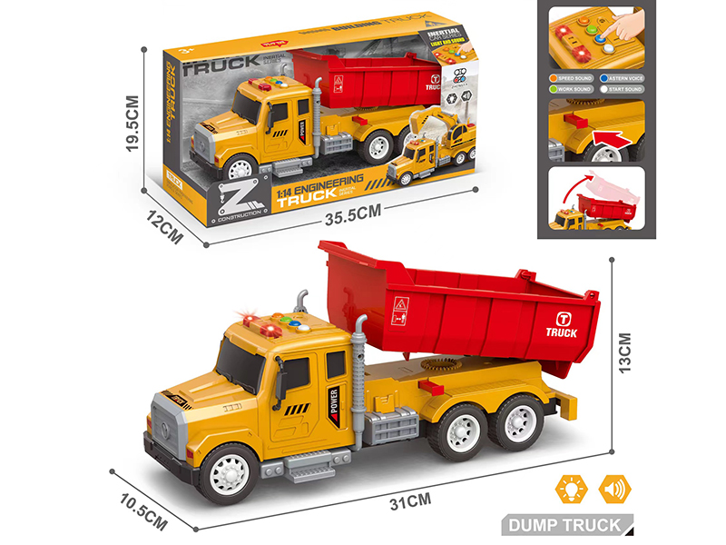 1:14 Friction Dump Truck(4 Keys With Light And Music)