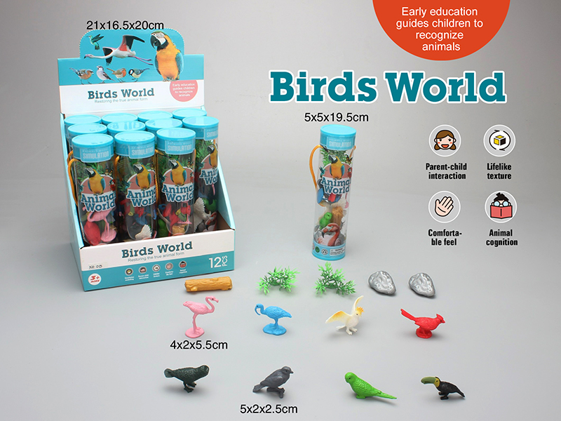 PVC Solid Bird Set 12PCS