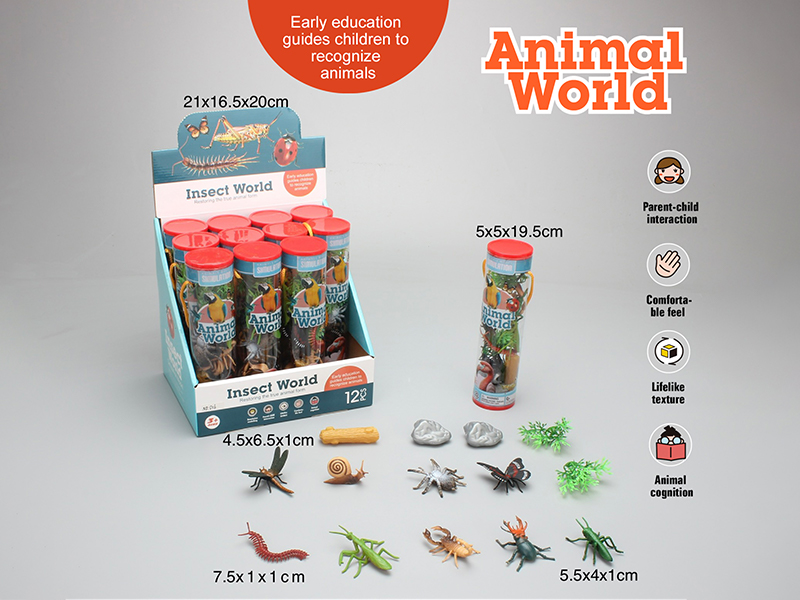 PVC Solid Insect Set 12PCS