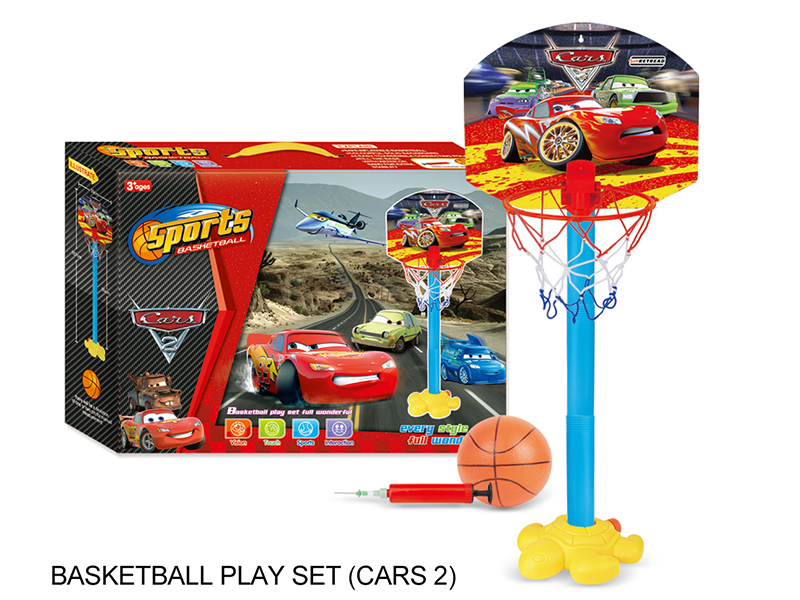 Cars Basketball Stand(With Ball + Pump)