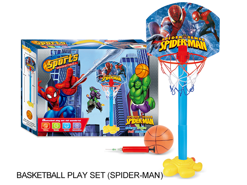 Spider-Man Basketball Stand(With Ball + Pump)