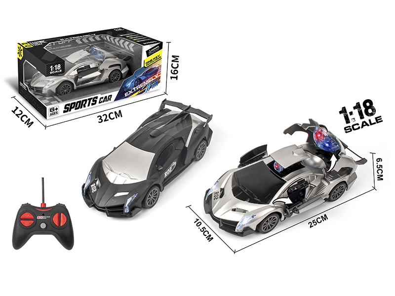 1:18 5-Channel Remote Control Missile Car With Lights(One Key Deformation)