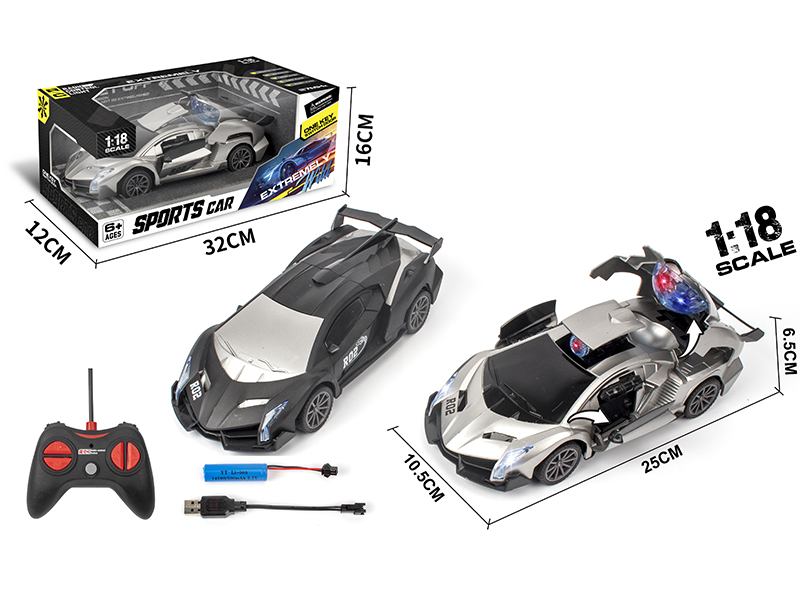 1:18 Remote Control Deformation Missile Car With Lights