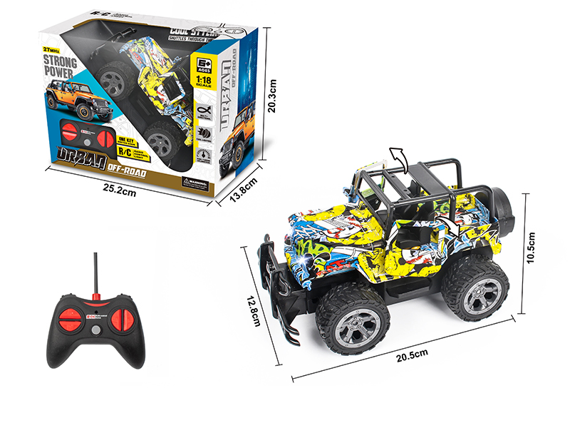1:18 5-Channel Remote Control Graffiti Off-Road Vehicle(One Key Open The Doors)
