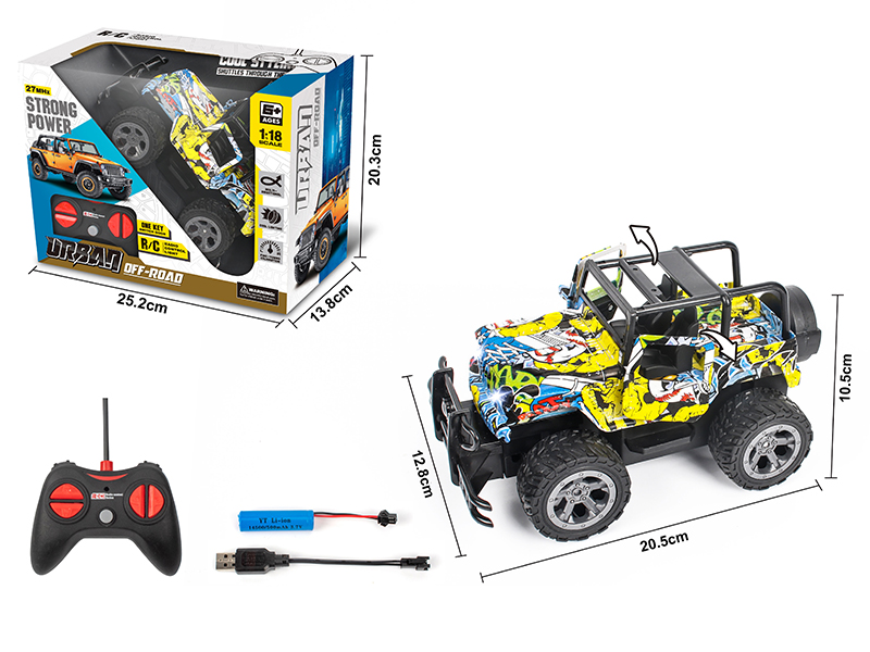 1:18 5-Channel Remote Control Graffiti Off-Road Vehicle(One Key Open The Doors)