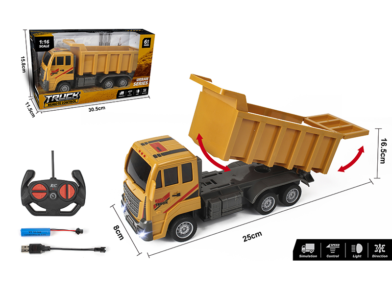 1:16 4-Channel Remote Control Dump Truck