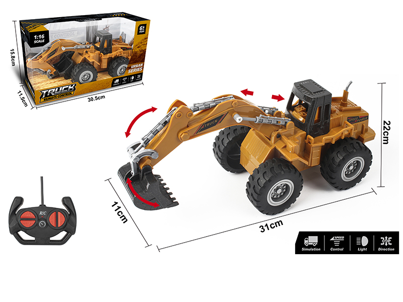 1:16 4-Channel Remote Control Engineering Excavator