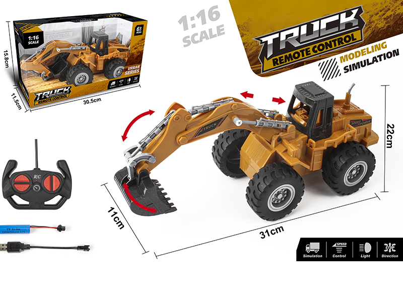 1:16 4-Channel Remote Control Engineering Excavator