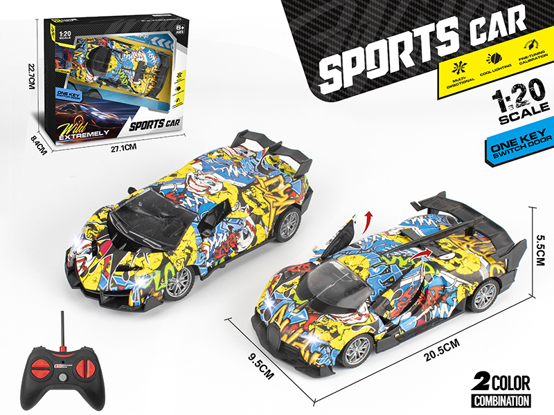 1:20 Remote Control Simulated Sports Car(One Key Open The Door)Graffiti Edition