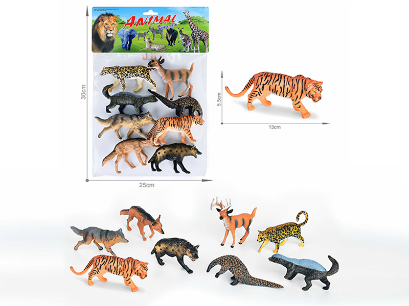 5-6 Inch Simulated Painted PVC Wildlife Toy 8PCS