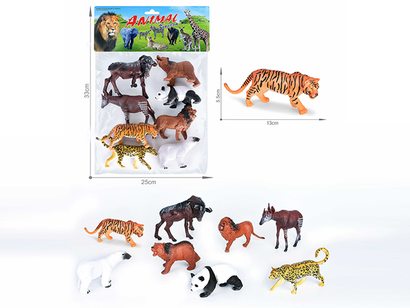 5-6 Inch Simulated Painted PVC Wildlife Toy 8PCS