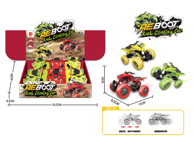 Pull Back Motorcycle Stunt Vehicle 6PCS