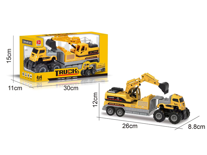 4WD Friction Excavator Construction Vehicle